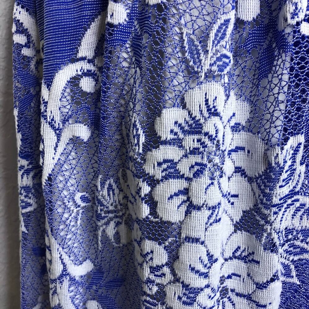 ASOS Maternity blue white floral crochet overlay dress size 4 - Picture 7 of 12